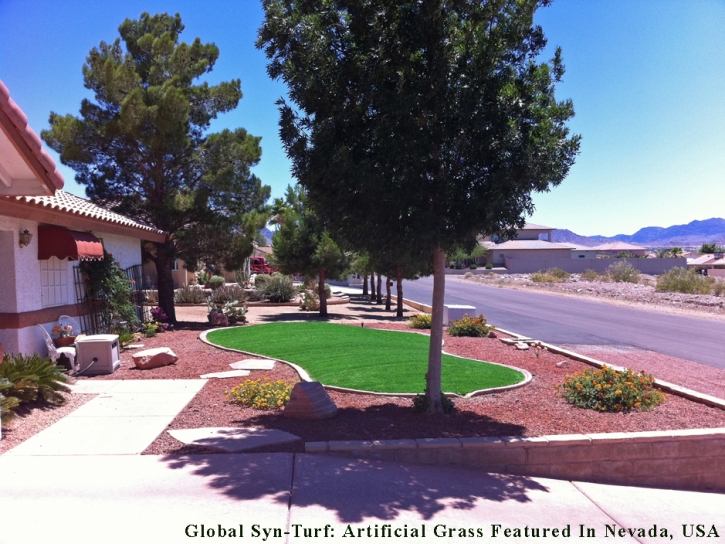 Grass Turf Sandy Hills, Utah Backyard Deck Ideas, Small Front Yard Landscaping