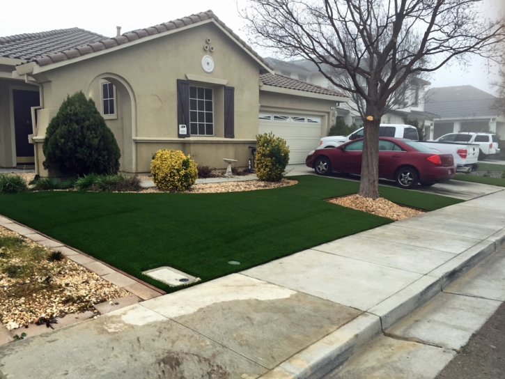 Plastic Grass Hildale, Utah Landscape Rock, Small Front Yard Landscaping